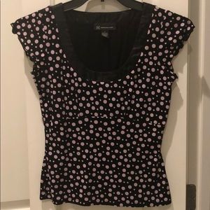 INC polka dot blouse